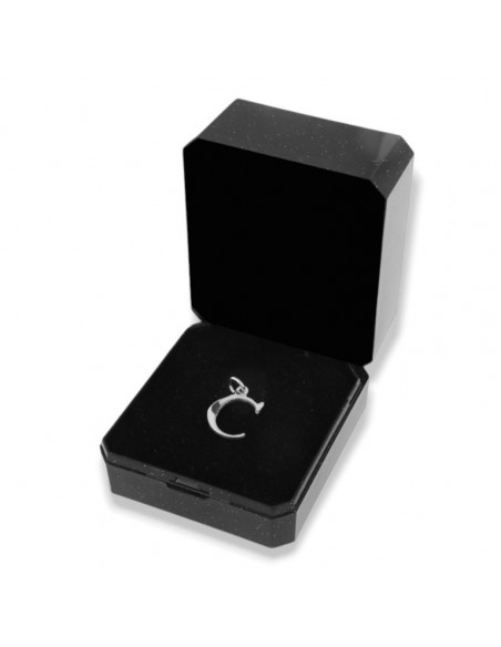 Ciondolo Argento Rodiato Lettera C Liscia [794e503d]