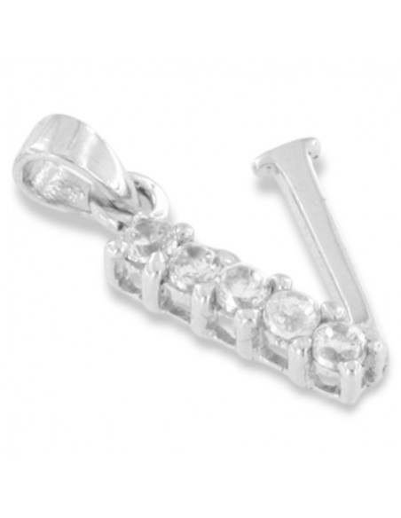 Ciondolo Argento Rodiato Iniziale Lettera V [0c3f6377]