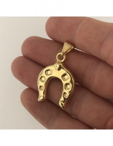 Ciondolo Argento Dorato Ferro Di Cavallo [cfab56de]