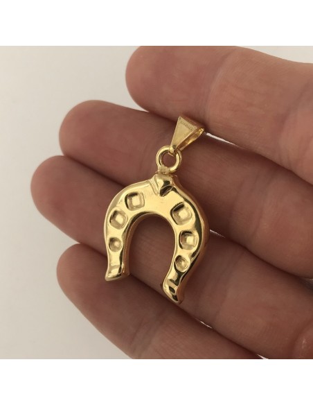 Ciondolo Argento Dorato Ferro Di Cavallo [cfab56de]