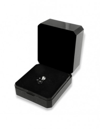 Ciondolo Argento Rodiato Punto Luce 5MM Zircone Nero [ca2c27fa]