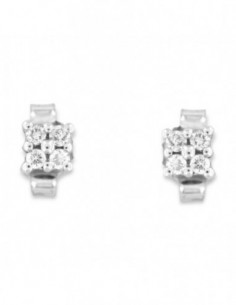 Orecchini Oro Bianco Punto Luce Diamanti 0,08Ct [88242551]