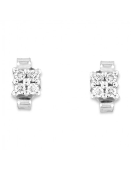 Orecchini Oro Bianco Punto Luce Diamanti 0,08Ct [88242551]