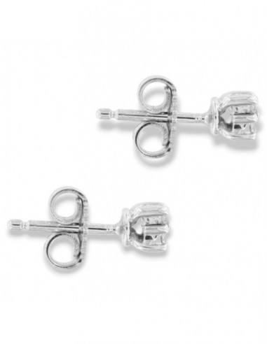 Orecchini Oro Bianco Punto Luce Diamanti 0,08Ct [b4f1c9e2]