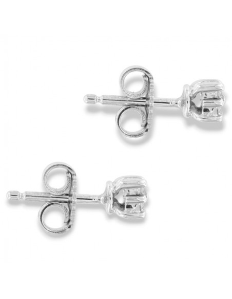 Orecchini Oro Bianco Punto Luce Diamanti 0,08Ct [b4f1c9e2]
