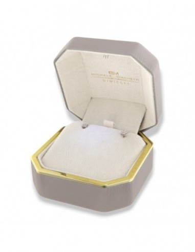 Orecchini Oro Bianco Punto Luce Diamanti 0,08Ct [b1a18efc]
