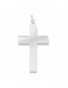 Ciondolo Argento Rodiato Croce Liscia 28MM [862cd323]