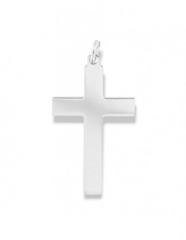 Ciondolo Argento Rodiato Croce Liscia 28MM [7c4ef8b6]