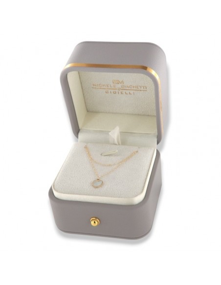 Collana Oro Giallo Cuore Madreperla Bianca [cbe7a60d]