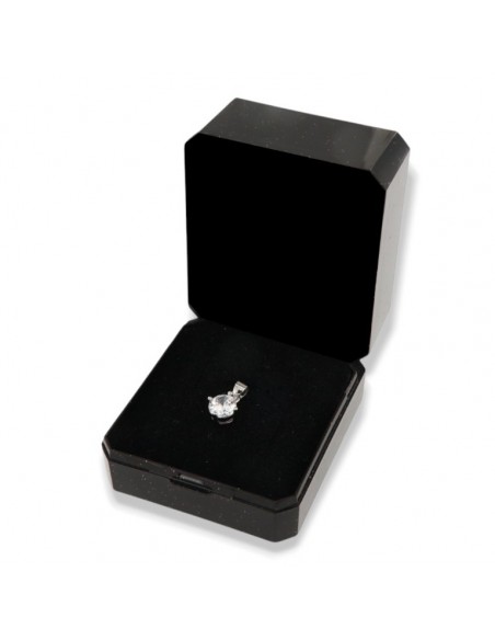 Ciondolo Argento Rodiato Punto Luce Zircone 6MM [f3fc0d93]