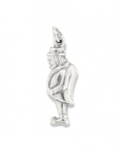 Ciondolo Argento Rodiato Gobbo Portafortuna [e1273db0]