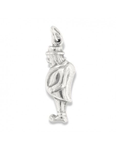Ciondolo Argento Rodiato Gobbo Portafortuna [e1273db0]