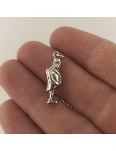 Ciondolo Argento Rodiato Gobbo Portafortuna [e59908be]