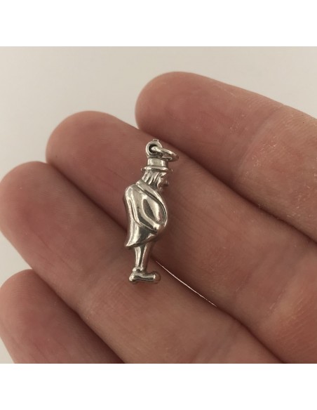 Ciondolo Argento Rodiato Gobbo Portafortuna [e59908be]