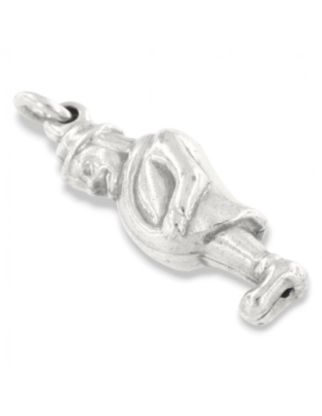 Ciondolo Argento Rodiato Gobbo Portafortuna [5284c9ba]