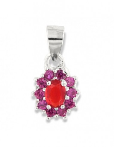 Ciondolo Argento Rodiato Principessa Rossa 4x3 [46f650f4]