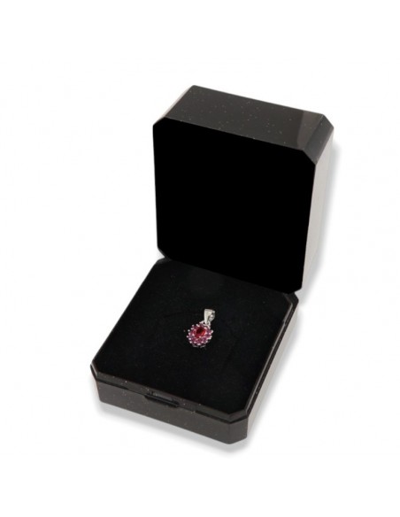 Ciondolo Argento Rodiato Principessa Rossa 4x3 [41c4e2e8]