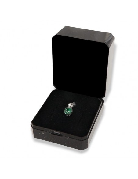 Ciondolo Argento Rodiato Principessa Verde 4x3MM [532f31ec]