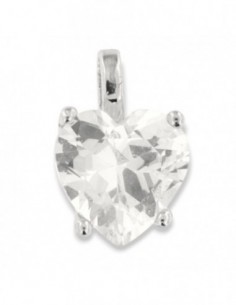 Ciondolo Argento Rodiato Cuore Zircone Bianco [9020dadb]