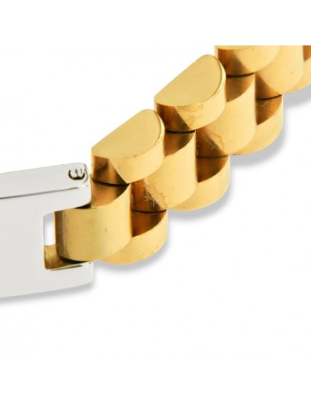 Bracciale Acciaio Dorato Maglia Jubilee Piastra Centrale [1f6c067e]