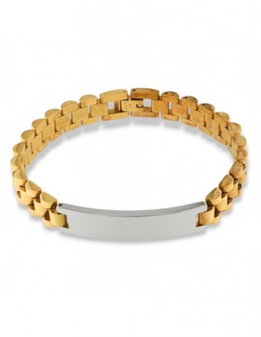 Bracciale Acciaio Dorato Maglia Jubilee Piastra Centrale [1a3c4160]