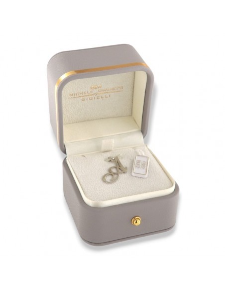 Ciondolo Oro Bianco Iniziale Lettera A Corsivo [ccafc90c]