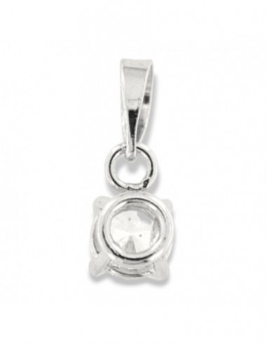 Ciondolo Oro Bianco Punto Luce Zircone 4MM [15007f68]