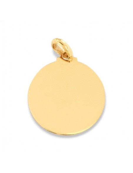 Ciondolo Oro Giallo Piastra Tonda 15MM [2ebf104c]