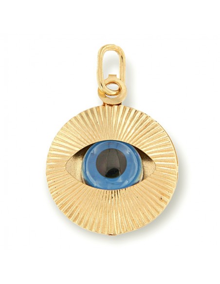 Ciondolo Oro Giallo Occhio Blu [2471a5f2]