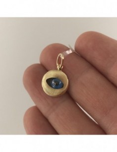 Ciondolo Oro Giallo Occhio Blu [2471a5f2] 2