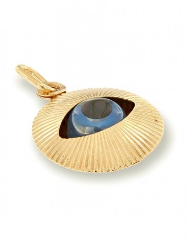 Ciondolo Oro Giallo Occhio Blu [37a0ad0e]