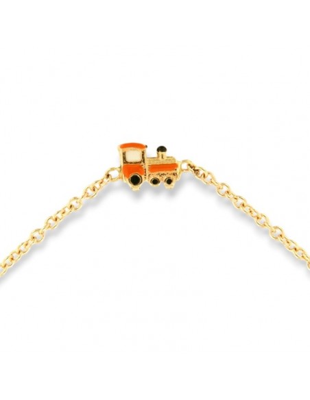 Bracciale Oro Giallo Neonato Treno Arancio [47262e93]