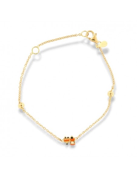 Bracciale Oro Giallo Neonato Treno Arancio [f56ba889]