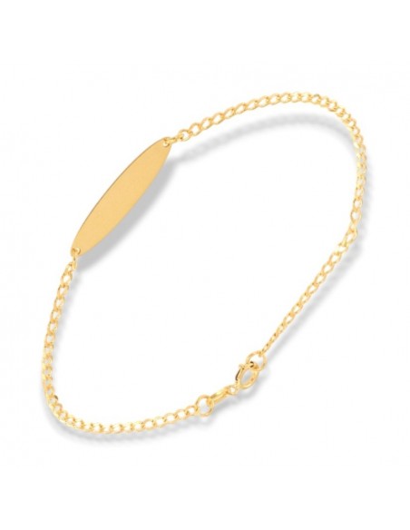 Bracciale Oro Giallo Neonato Piastra Centrale Rollo [46cf123a]