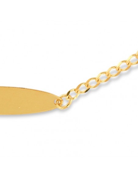 Bracciale Oro Giallo Neonato Piastra Centrale Rollo [ca8a345a]