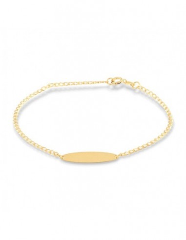 Bracciale Oro Giallo Neonato Piastra Centrale Rollo [cfda7344]