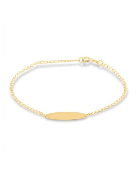 Bracciale Oro Giallo Neonato Piastra Centrale Rollo [cfda7344]