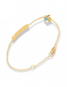 Bracciale Oro Giallo Piastra Centrale Angelo Celeste [fbab7b41]
