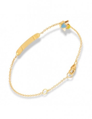 Bracciale Oro Giallo Piastra Centrale Angelo Celeste [fbab7b41]