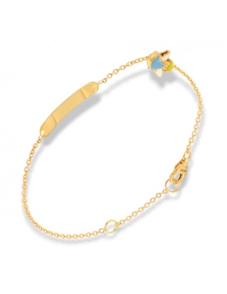 Bracciale Oro Giallo Piastra Centrale Angelo Celeste [fbab7b41]
