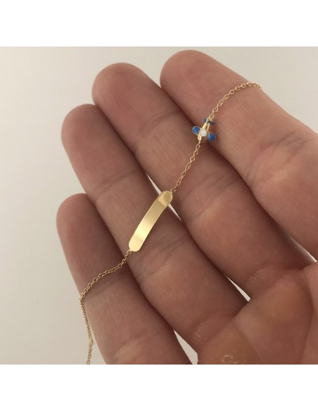 Bracciale Oro GIallo Piastra Centrale Aereoplano [37f32537]