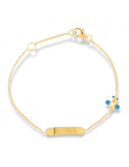 Bracciale Oro GIallo Piastra Centrale Aereoplano [32a36229]