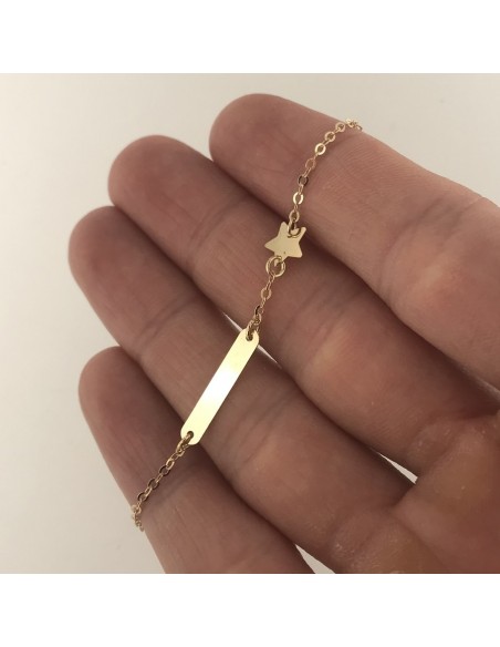 Bracciale Oro Giallo Neonato Stella Piastra Centrale [f1378963]