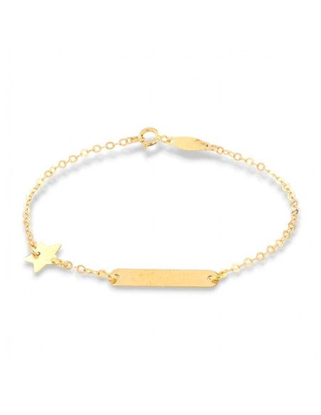 Bracciale Oro Giallo Neonato Stella Piastra Centrale [437a0f79]