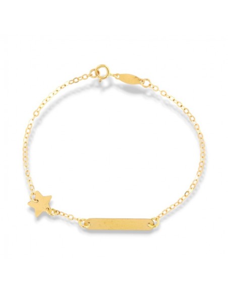 Bracciale Oro Giallo Neonato Stella Piastra Centrale [f467ce7d]