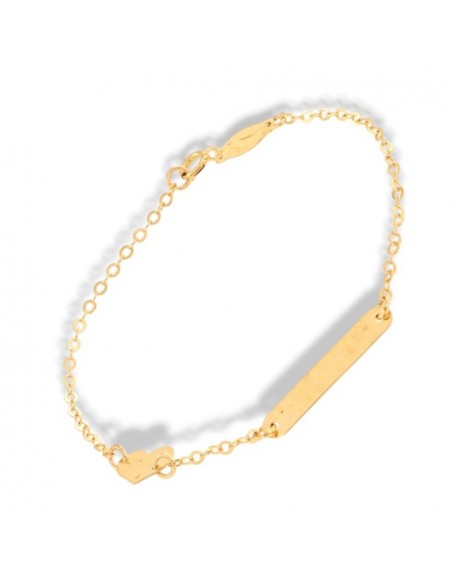 Bracciale Oro Giallo Neonato Cuore Piastra Centrale [2a928934]