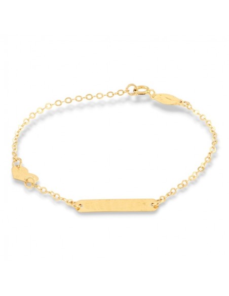 Bracciale Oro Giallo Neonato Cuore Piastra Centrale [c4d6d778]