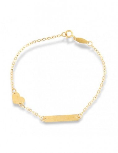 Bracciale Oro Giallo Neonato Cuore Piastra Centrale [73cb167c]