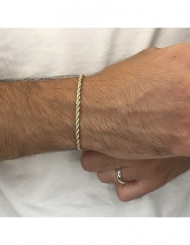 Bracciale Oro Giallo Maglia Rope Con Veneziana 2,60gr [5c31c19c]