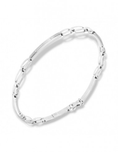 Bracciale Oro Bianco Piastre Unite [d881ef22]